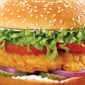 Crispy Chicken Sandwich Close-Up