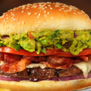 Guacamole Bacon Burger Close-Up