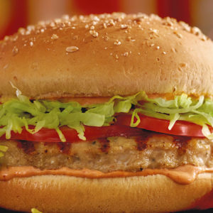 Grilled Turkey Burger Close-Up