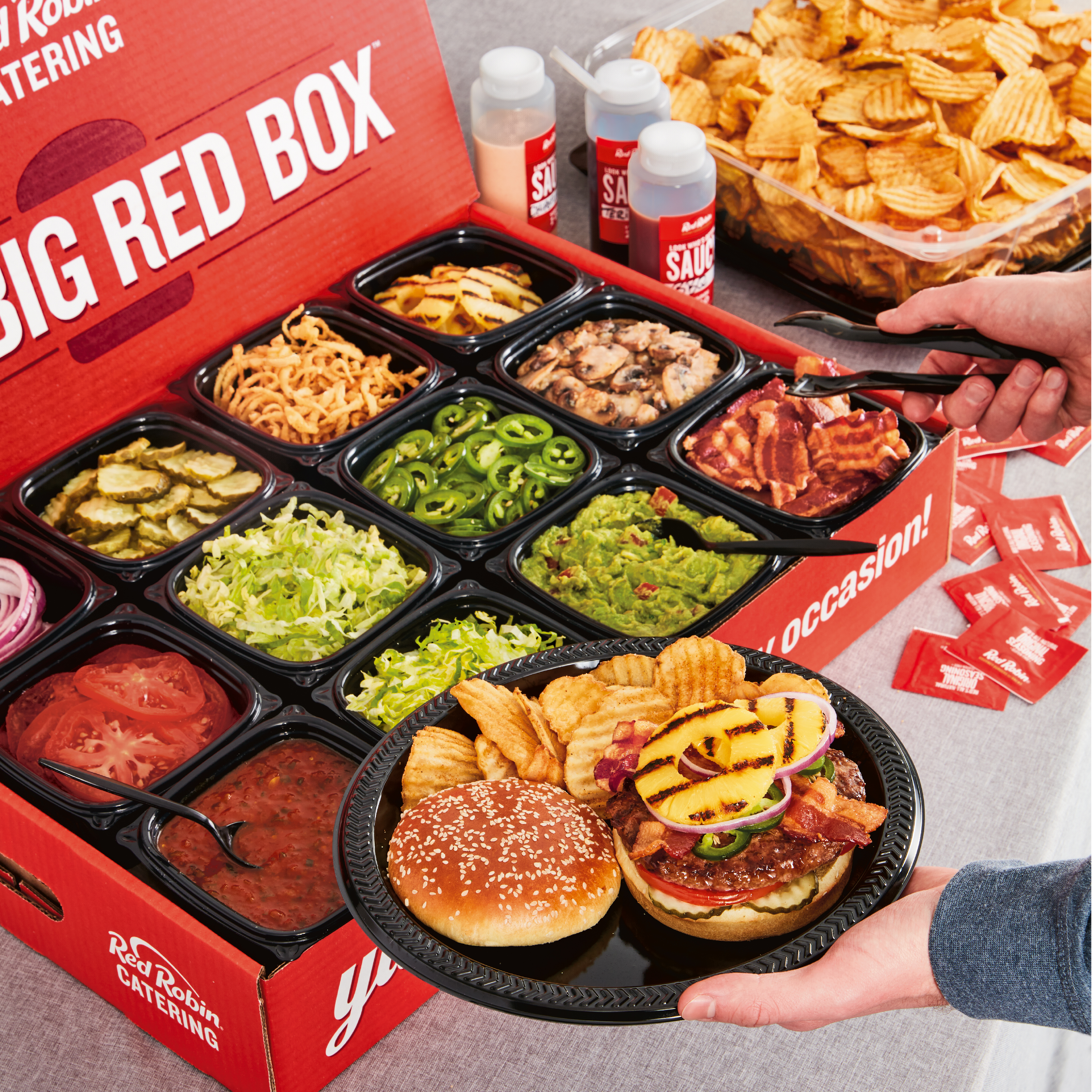 Online & Mobile Ordering Now Available for Red Robin Catering.