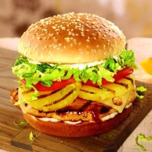 Teriyaki Chicken Burger Close-Up