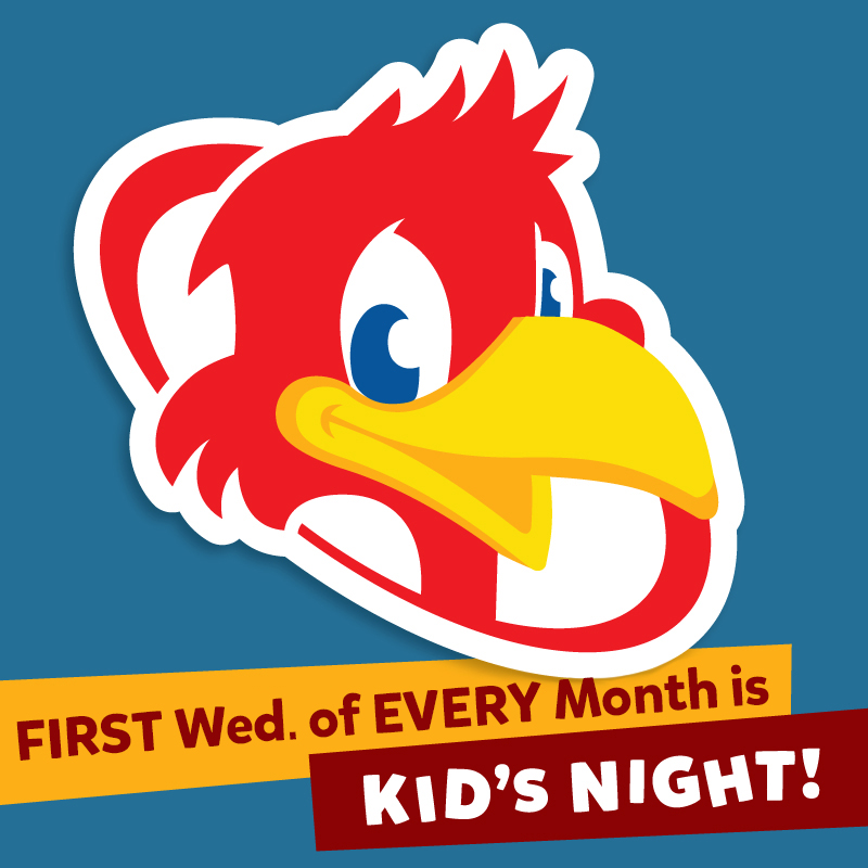 The First Wednesday of EVERY Month is Kid's NIght!