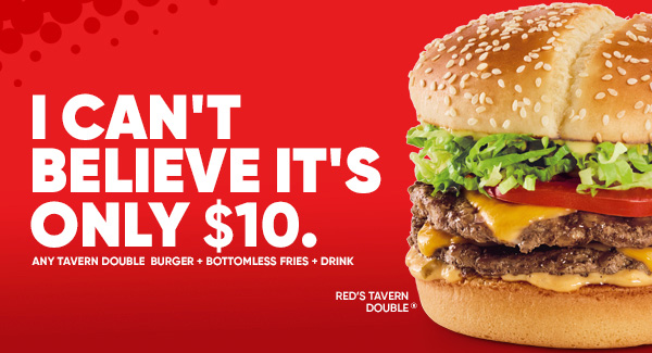 $10 Tavern Burger Meal Deal